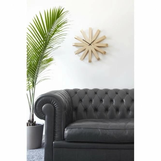 Umbra Natural Ribbonwood Wall Clock 4 Umbra Natural Ribbonwood Wall Clock