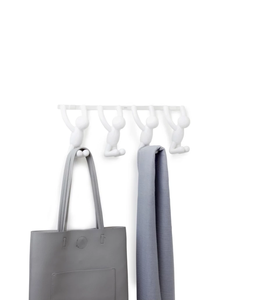Umbra White Buddy Over The Door or Wall 4 Hook 5 Umbra White Buddy Over The Door or Wall 4 Hook