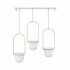 Umbra Triflora White and Brass 3 Hanging Planters 1 Umbra Triflora White and Brass 3 Hanging Planters