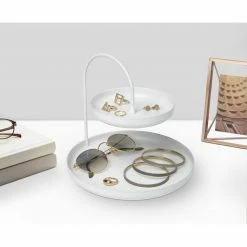 Umbra Présentoir À Deux Niveaux Poise Blanc 12 Umbra Présentoir À Deux Niveaux Poise Blanc