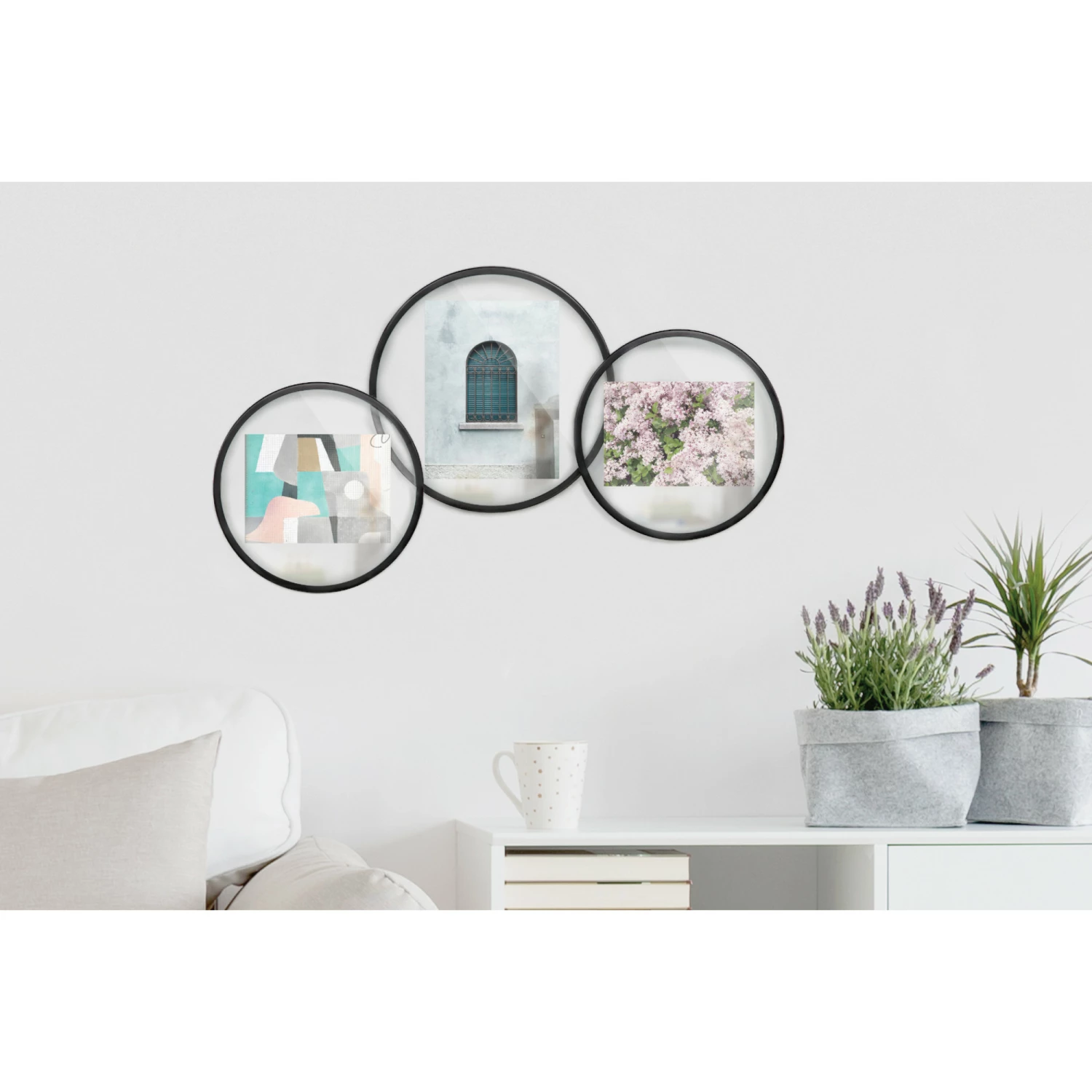 Umbra Infinity Round Black Picture Frame 5" x 7" 6 Umbra Infinity Round Black Picture Frame 5" x 7"