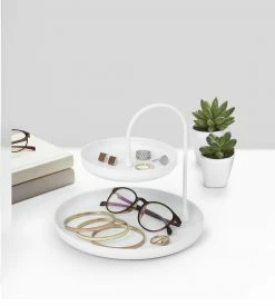 Umbra Présentoir À Deux Niveaux Poise Blanc 11 Umbra Présentoir À Deux Niveaux Poise Blanc