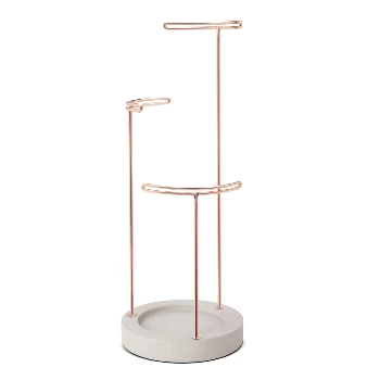 Umbra Tesora Jewelry Stand Copper Grey 3 Umbra Tesora Jewelry Stand Copper Grey