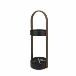 Umbra Black and Walnut Bellwood Umbrella Stand 8 Umbra Black and Walnut Bellwood Umbrella Stand