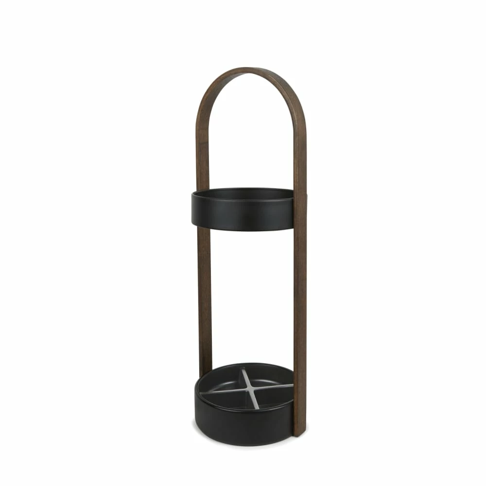 Umbra Black and Walnut Bellwood Umbrella Stand 5 Umbra Black and Walnut Bellwood Umbrella Stand