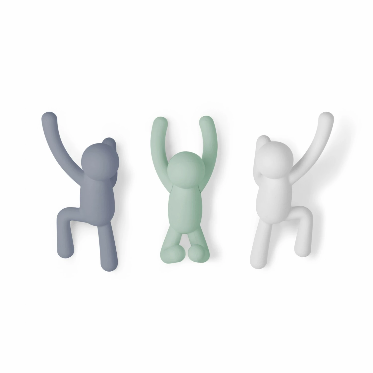 Umbra Green Set of 3 Buddy Wall Hooks 3 Umbra Green Set of 3 Buddy Wall Hooks