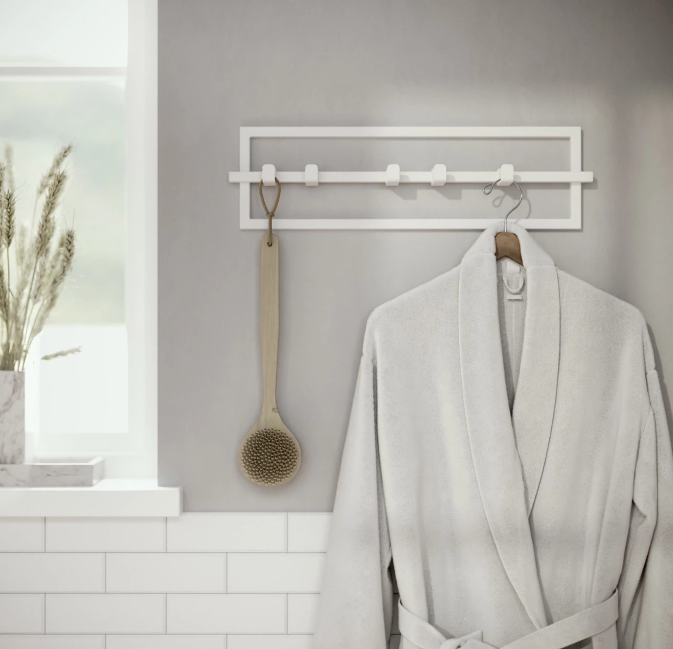 Umbra White Cubiko Multi Hook 4 Umbra White Cubiko Multi Hook