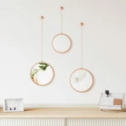 Umbra Set of 3 Copper Dima Round Wall Mirrors 12 Umbra Set of 3 Copper Dima Round Wall Mirrors