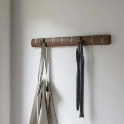 Umbra Light Walnut & Warm Gold Flip 8 Coat Hooks 7 Umbra Light Walnut & Warm Gold Flip 8 Coat Hooks