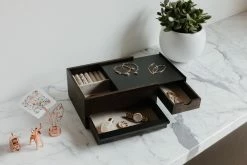 Umbra Black Walnut Stowit Jewelry Box