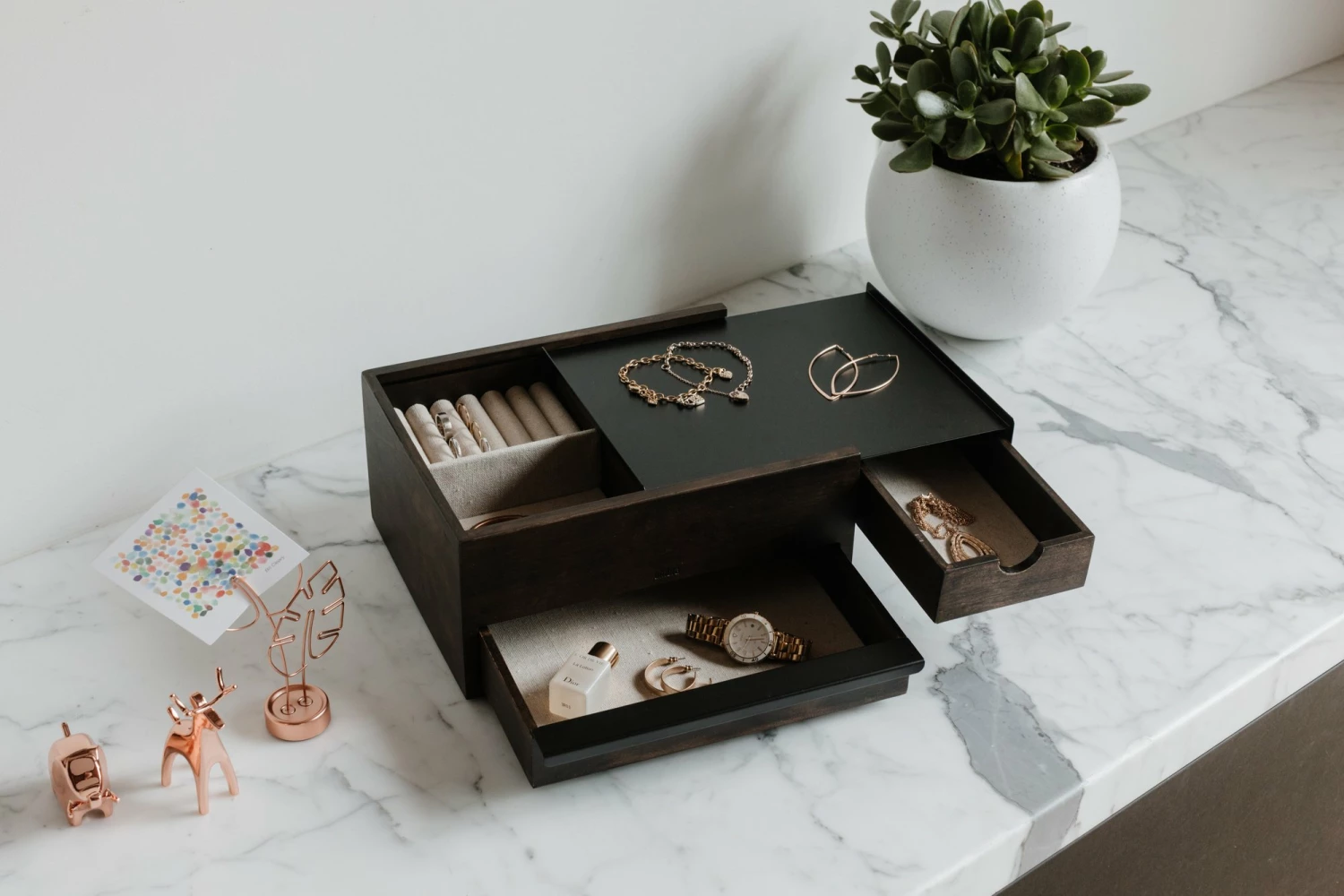 Umbra Black Walnut Stowit Jewelry Box 4 Umbra Black Walnut Stowit Jewelry Box