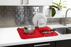 Umbra Large Red Microfibre UDry Drying Mat 5 Umbra Large Red Microfibre UDry Drying Mat