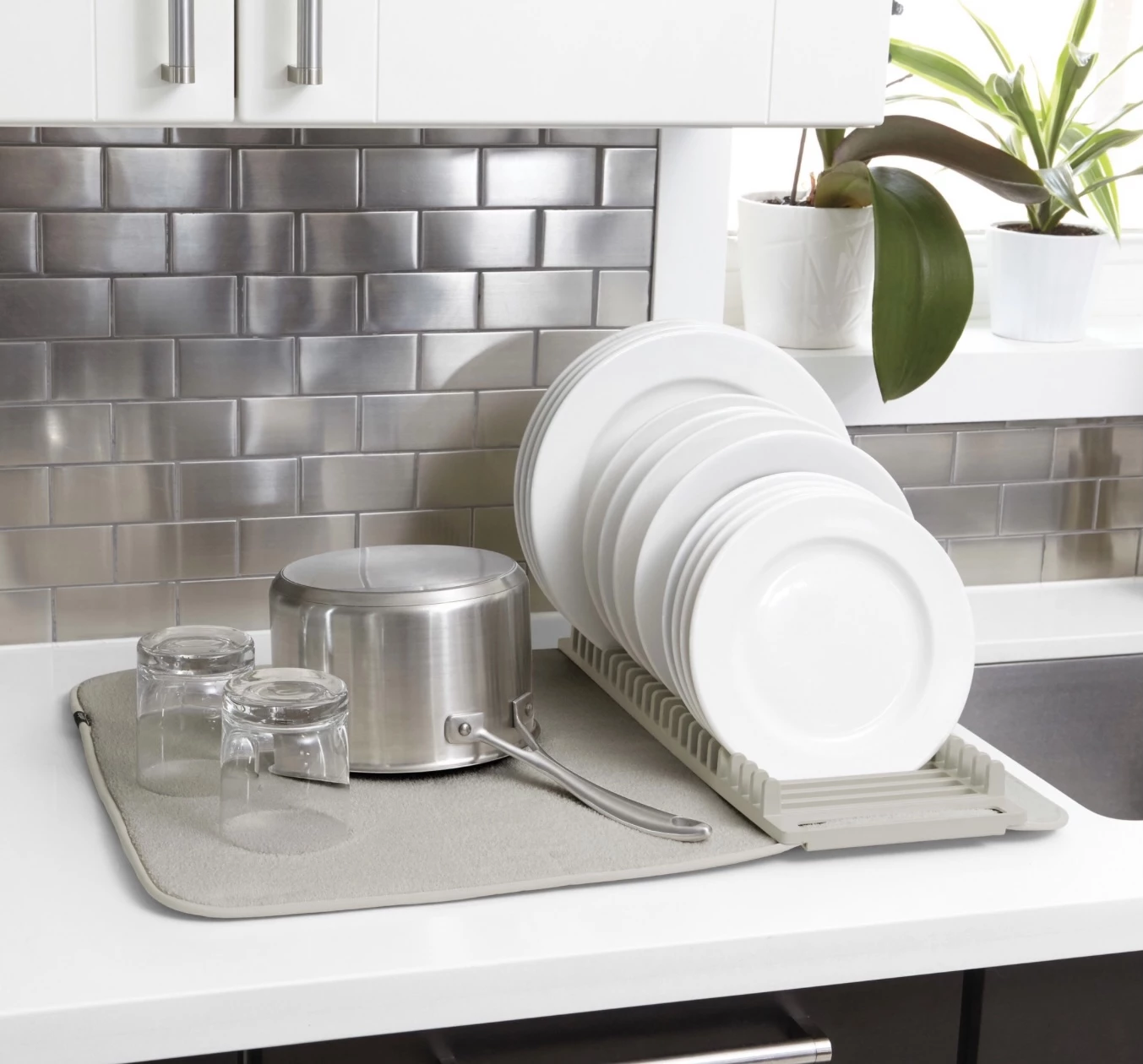 Umbra Large Light Grey Microfibre Udry Drying Mat 6 Umbra Large Light Grey Microfibre Udry Drying Mat