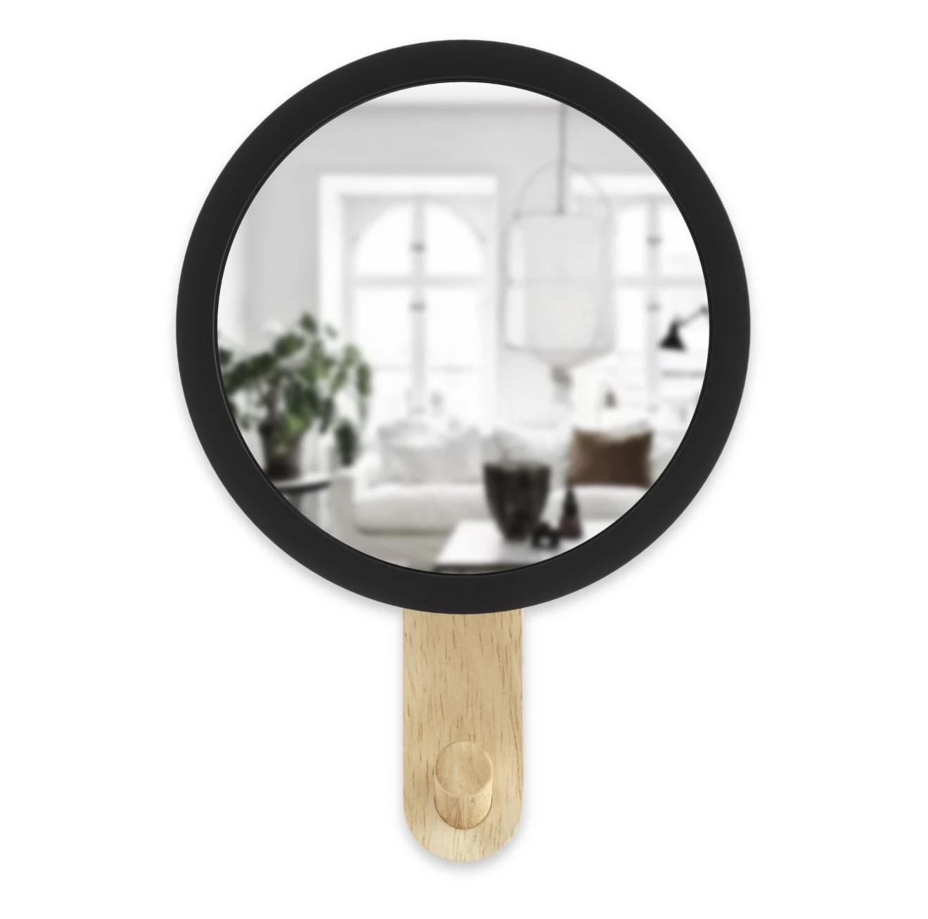 Umbra Hub Mirror Wall Hook in Natural and Black 4 Umbra Hub Mirror Wall Hook in Natural and Black