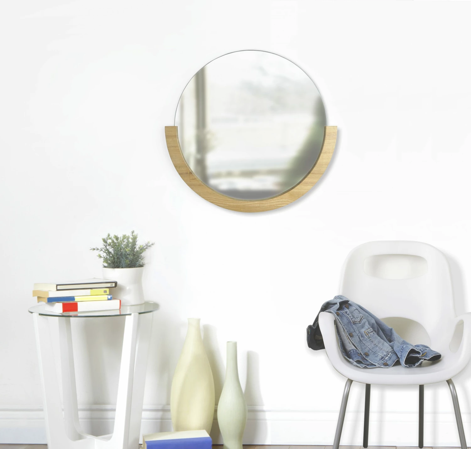 Umbra Natural Mira Wall Mirror 4 Umbra Natural Mira Wall Mirror