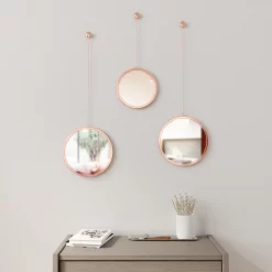 Umbra Set of 3 Copper Dima Round Mirror 7 Umbra Set of 3 Copper Dima Round Mirror