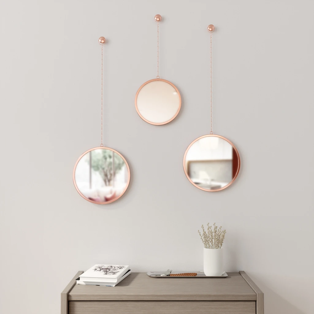 Umbra Set of 3 Copper Dima Round Mirror 5 Umbra Set of 3 Copper Dima Round Mirror