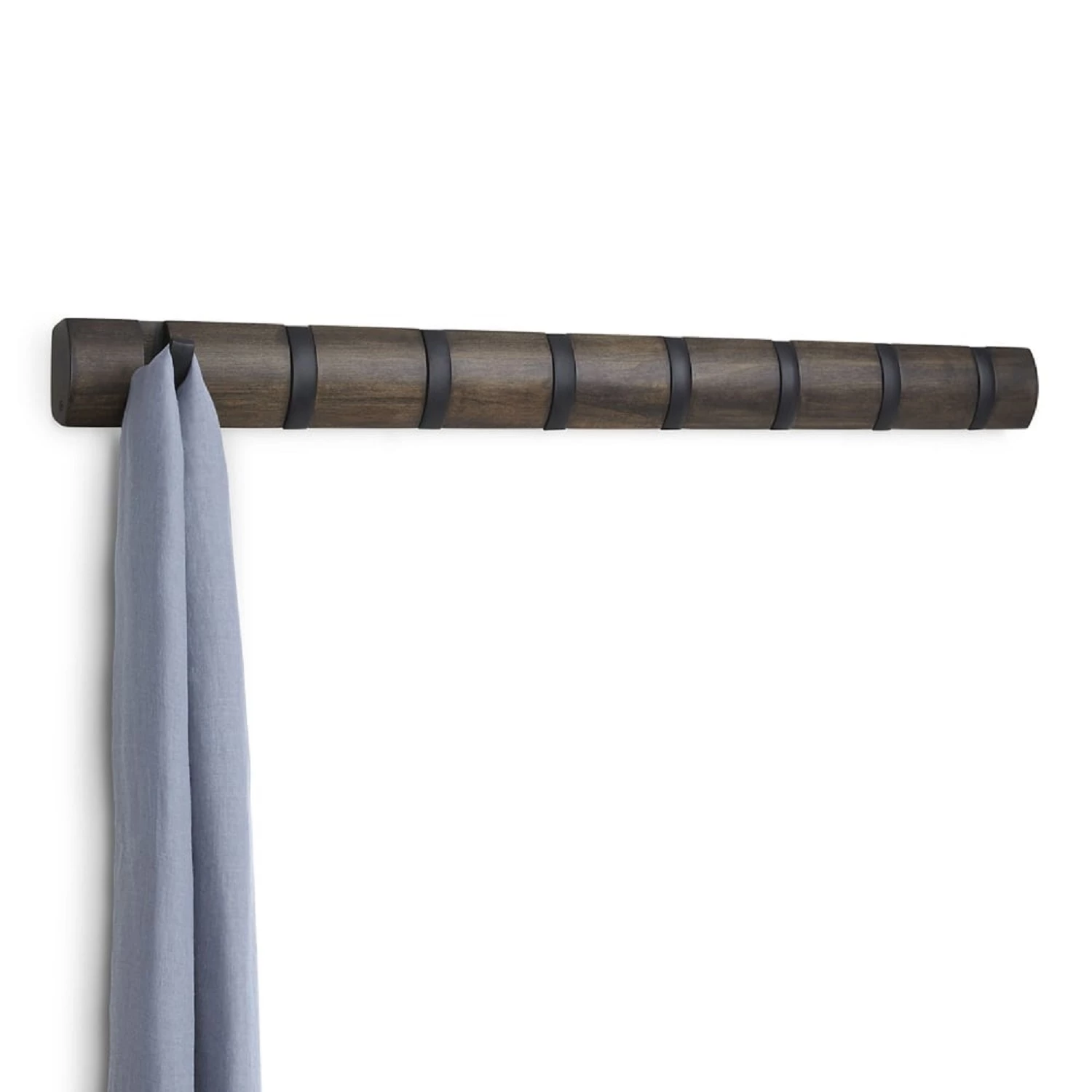 Umbra Black/Walnut Flip 8 Coat Hooks 3 Umbra Black/Walnut Flip 8 Coat Hooks