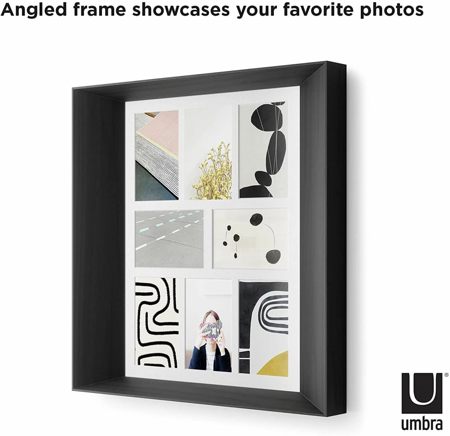 Umbra Black Lookout Wall Multi-Photo Display Frame 7 Umbra Black Lookout Wall Multi-Photo Display Frame