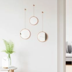 Umbra Set of 3 Copper Dima Round Wall Mirrors 14 Umbra Set of 3 Copper Dima Round Wall Mirrors