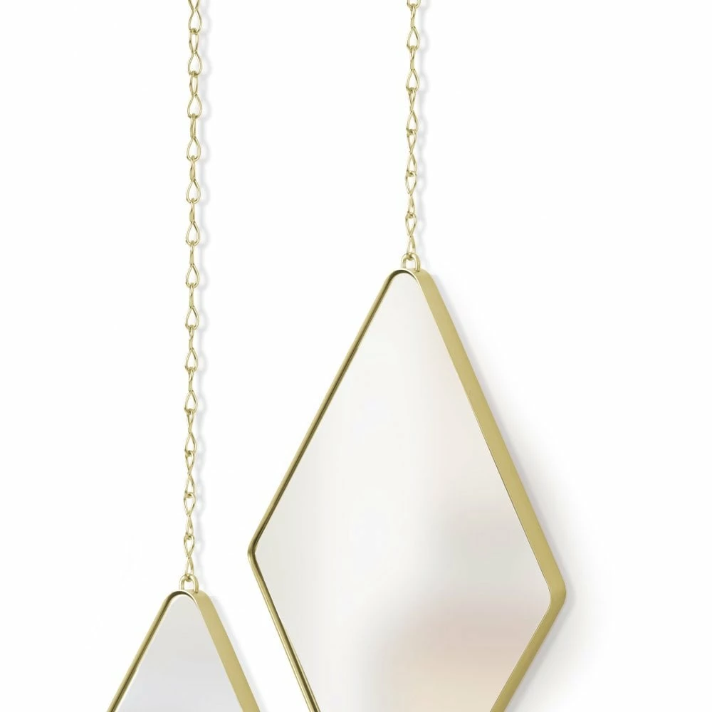 Umbra Set of 3 Matt Brass Dima Wall Mirror 8 Umbra Set of 3 Matt Brass Dima Wall Mirror