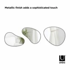 Umbra Set of 3 Hubba Pebble Wall Mirrors with Metallic Finish 13 Umbra Set of 3 Hubba Pebble Wall Mirrors with Metallic Finish