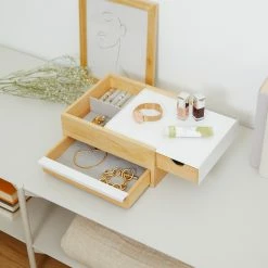 Umbra White Natural Stowit Storage Box