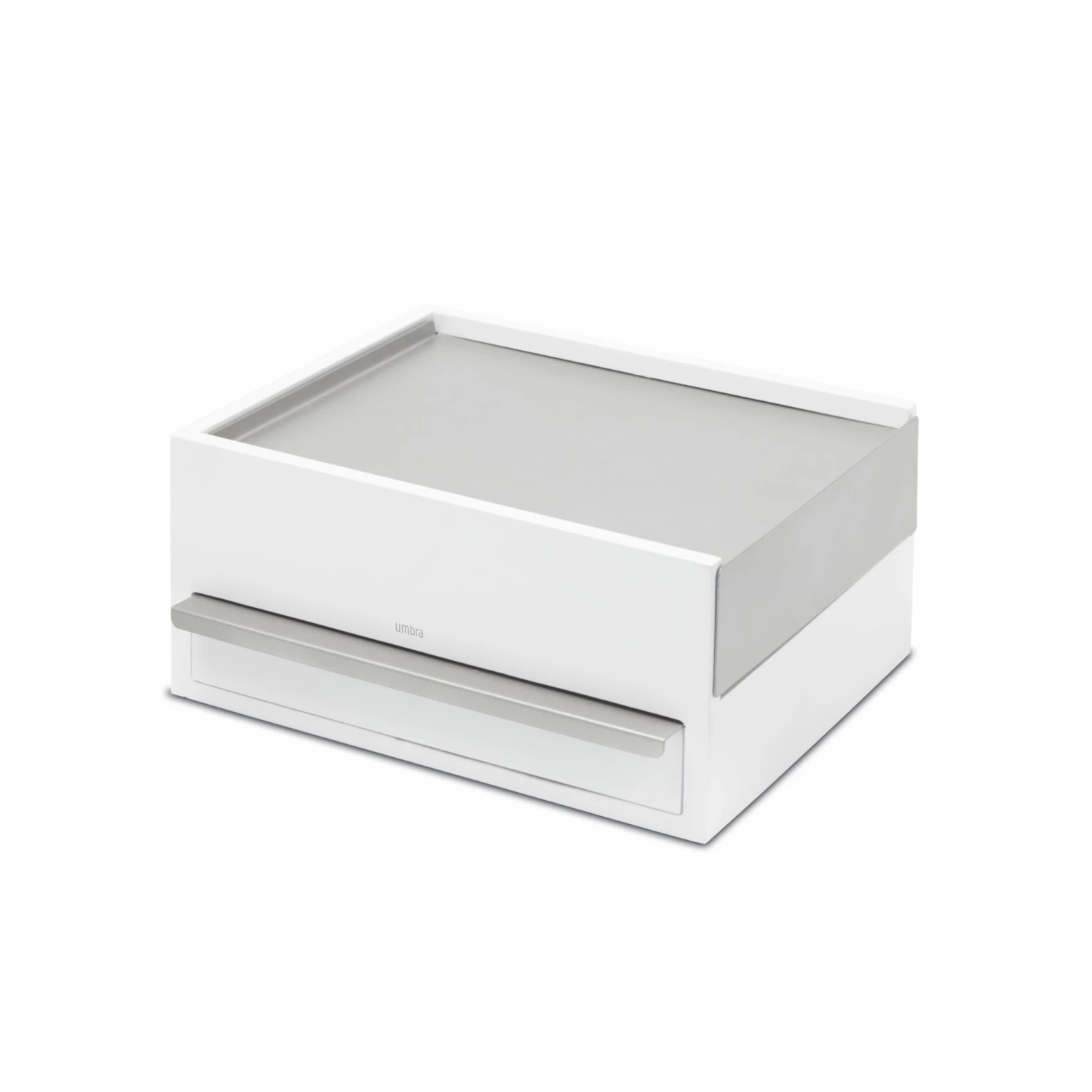 Umbra White & Nickel Stowit Jewellery Box 4 Umbra White & Nickel Stowit Jewellery Box