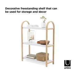 Umbra Bellwood 3 Tier Freestanding Shelf | White Natural 14 Umbra Bellwood 3 Tier Freestanding Shelf | White Natural