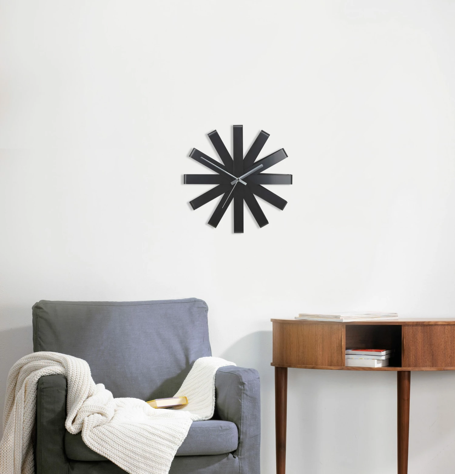 Umbra Black Ribbon Wall Clock 5 Umbra Black Ribbon Wall Clock