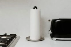 Umbra Black and Nickel Keyhole Paper Towel Holder