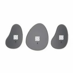 Umbra Set of 3 Hubba Pebble Wall Mirrors with Metallic Finish
