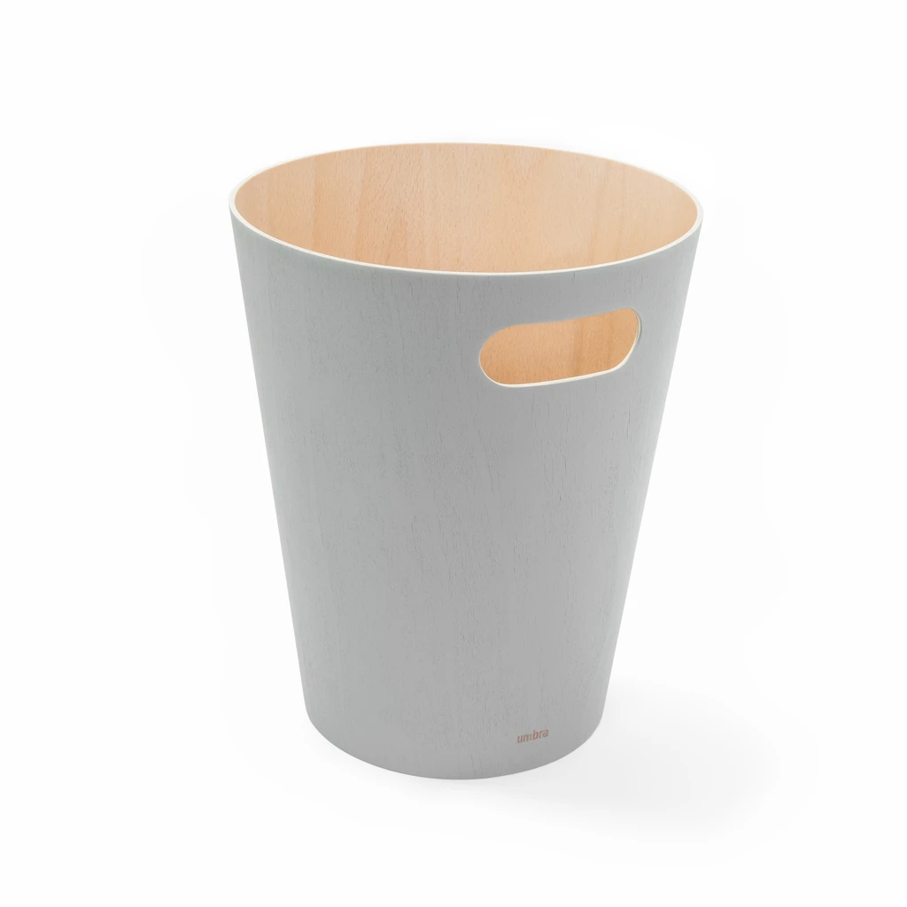 Umbra 7.5 Litre Natural and Grey Woodrow Waste Bin 2 Umbra 7.5 Litre Natural and Grey Woodrow Waste Bin
