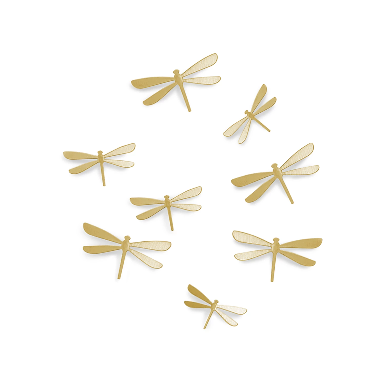 Umbra Set of 8 Brass Wallflutter Dragonfly Wall Display 3 Umbra Set of 8 Brass Wallflutter Dragonfly Wall Display