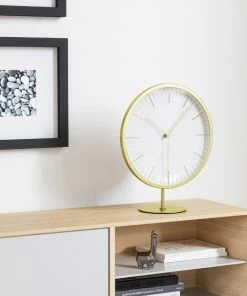 Umbra Horloge À Poser Ou Mural Infinity Doré Mat 25 Umbra Horloge À Poser Ou Mural Infinity Doré Mat