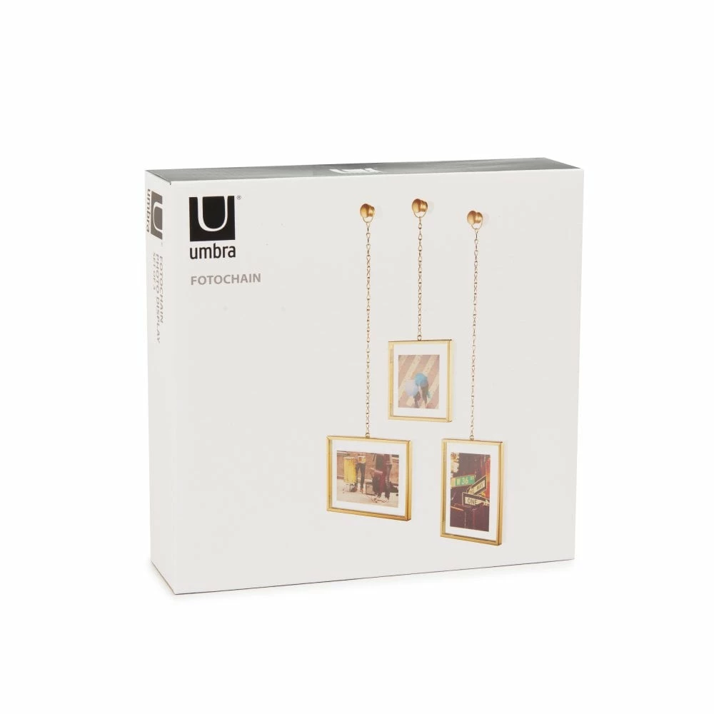 Umbra Brass Fotochain Picture Frame Set of 3 7 Umbra Brass Fotochain Picture Frame Set of 3