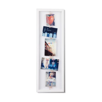 Umbra White Clothesline Photopanel with Clips for 7 Photos 3 Umbra White Clothesline Photopanel with Clips for 7 Photos