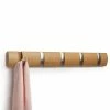 Umbra Natural Flip 5 Coat Hook 2 Umbra Natural Flip 5 Coat Hook