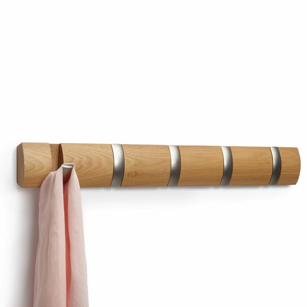 Umbra Natural Flip 5 Coat Hook 3 Umbra Natural Flip 5 Coat Hook