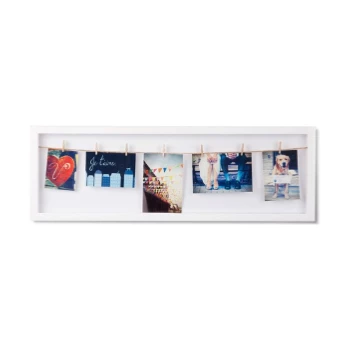 Umbra White Clothesline Photopanel with Clips for 7 Photos 4 Umbra White Clothesline Photopanel with Clips for 7 Photos