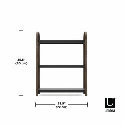 Umbra Black & Walnut Bellwood 3 Tier Freestanding Shelf 11 Umbra Black & Walnut Bellwood 3 Tier Freestanding Shelf