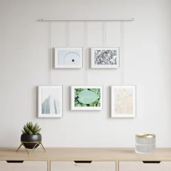 Umbra Set of 5 White Exhibit Hanging Photo Frames 8 Umbra Set of 5 White Exhibit Hanging Photo Frames