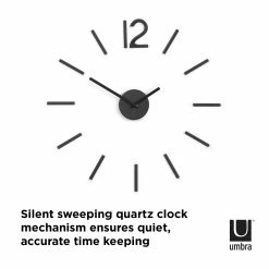 Umbra Black Blink Wall Clock 27 Umbra Black Blink Wall Clock