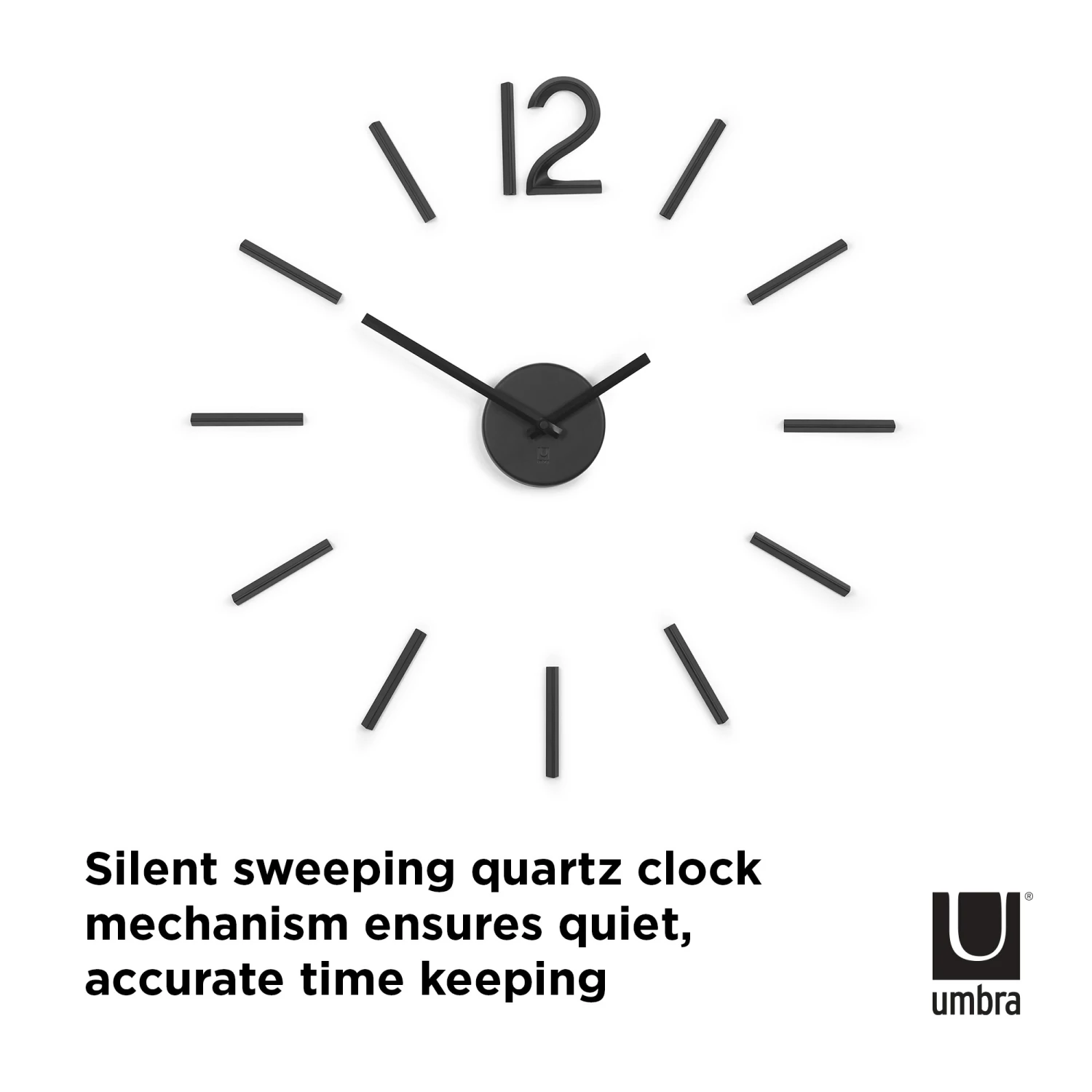 Umbra Black Blink Wall Clock 13 Umbra Black Blink Wall Clock