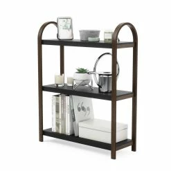 Umbra Black & Walnut Bellwood 3 Tier Freestanding Shelf