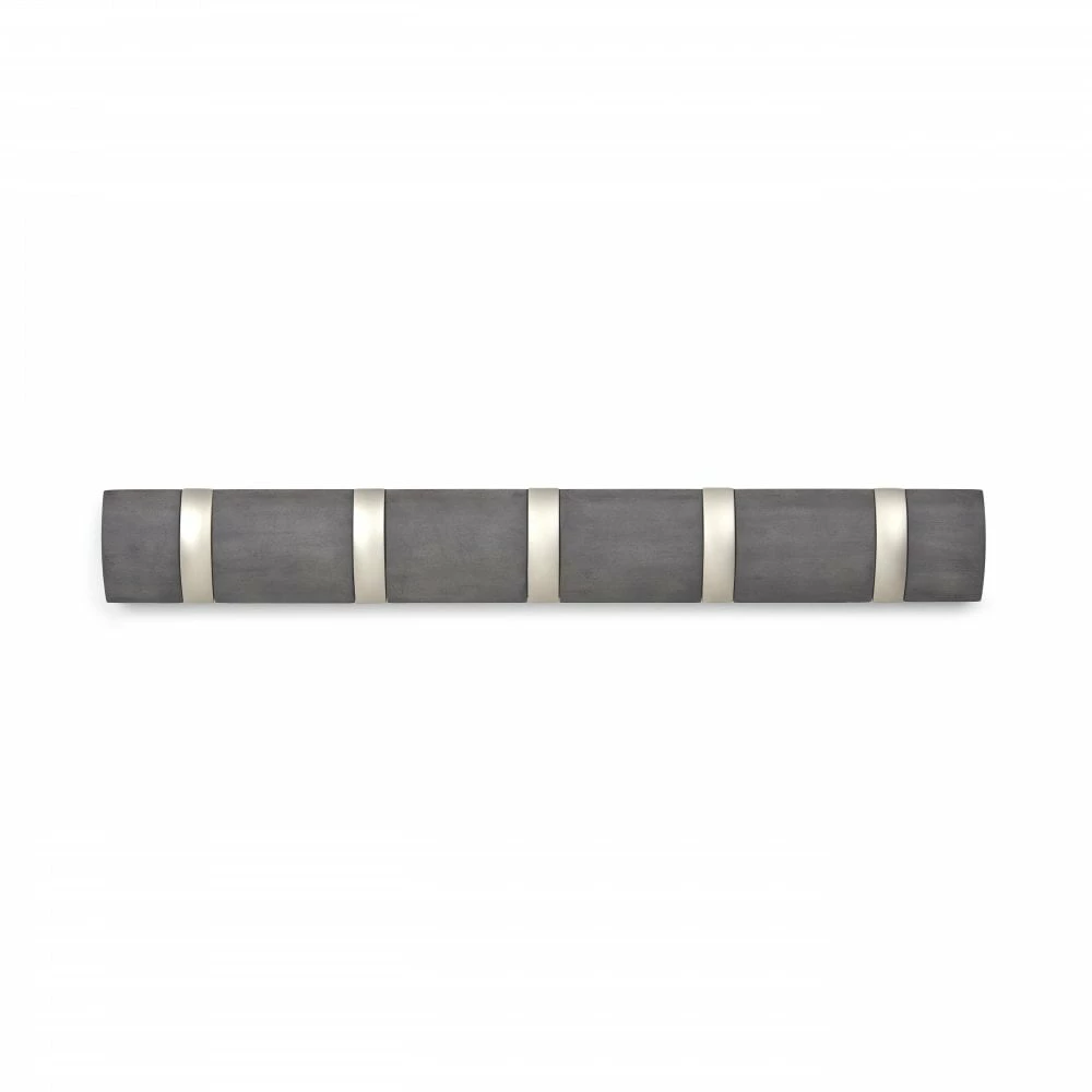 Umbra Driftwood/Nickel Flip 5 Hook Coat Rack 4 Umbra Driftwood/Nickel Flip 5 Hook Coat Rack