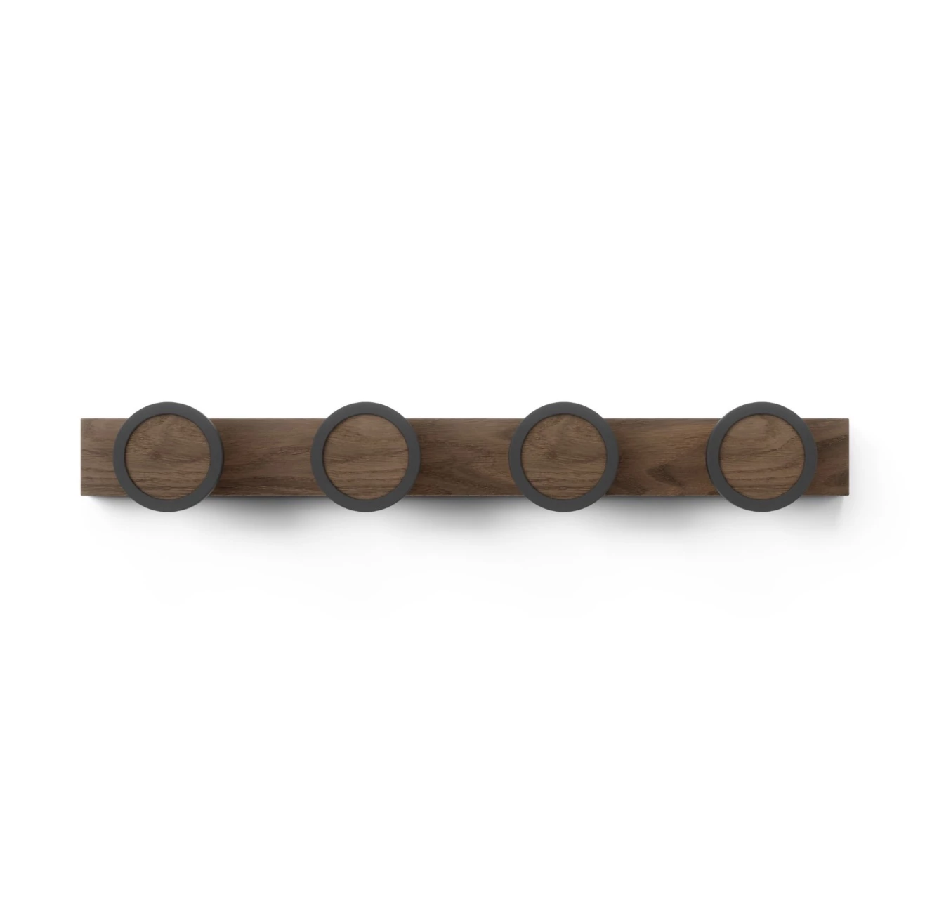 Umbra Hub Rail Wall Hook in Natural and Black 3 Umbra Hub Rail Wall Hook in Natural and Black