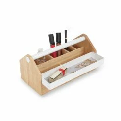 Umbra White and Natural Toto Medium Storage Box