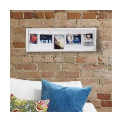 Umbra White Clothesline Photopanel with Clips for 7 Photos 7 Umbra White Clothesline Photopanel with Clips for 7 Photos