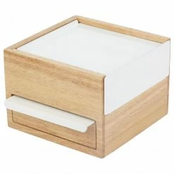 Umbra White & Natural Mini Stowit Jewellery Box